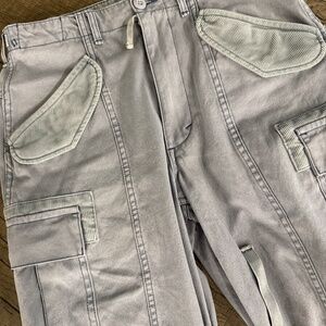 R13 Cropped Cargo Trousers Pants 28 R Ice Blue